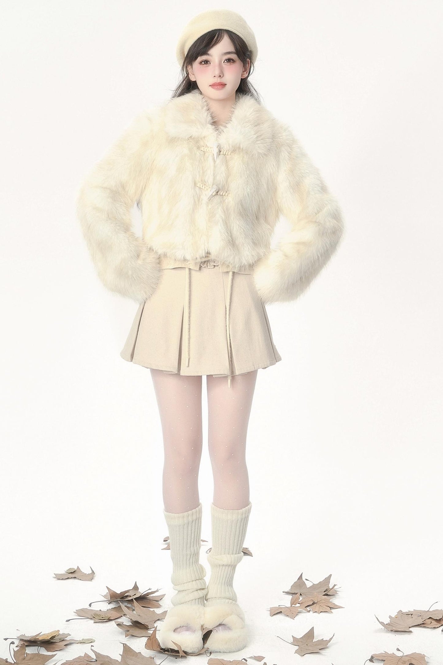 Gradient Faux Fur Jacket