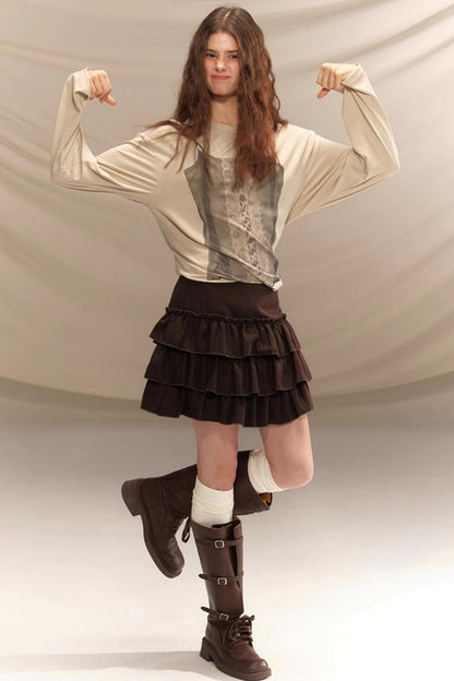 Winter Wool High-Waisted Skirt