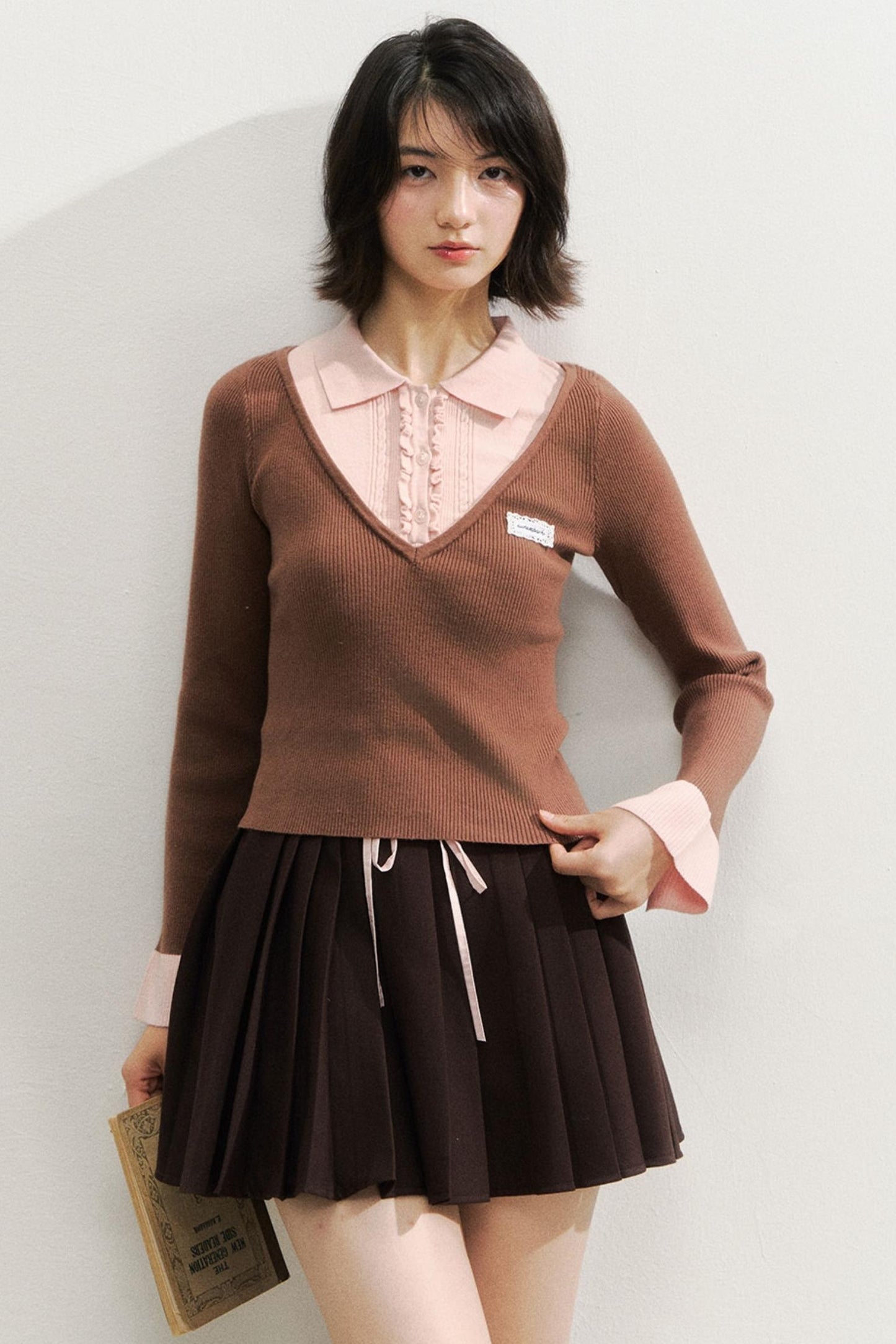 Autumn Knitted Polo Top