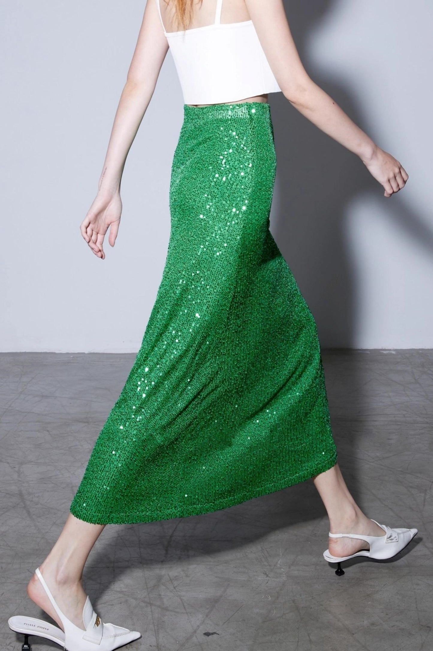 Sequin Knitted Skirt