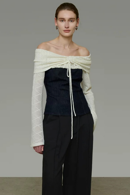 Unspoken Color-Blocked Knit Top