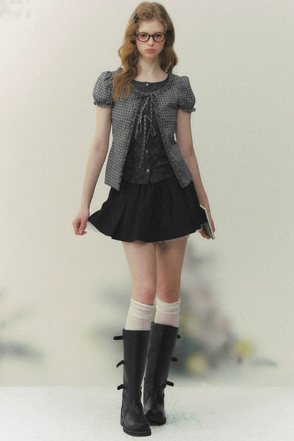 Preppy Fake Two-Piece Blouse