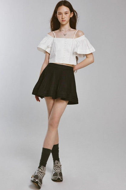 Paris Vacation Embossed Crop Top