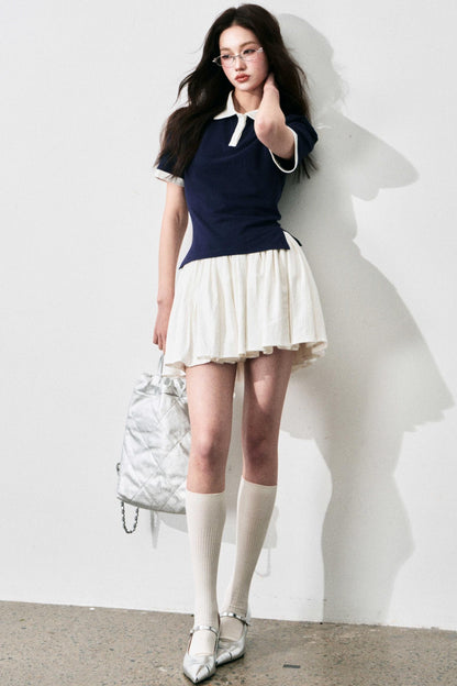 Slim Shoulders Short Sleeves Top