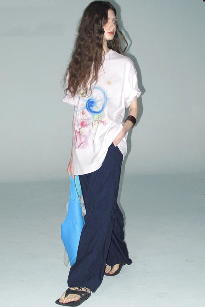 Cold Rose Pink Distressed T-Shirt