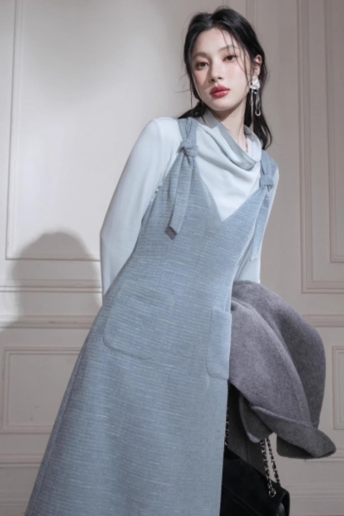 Moonlight Wool Cuff Collar Top