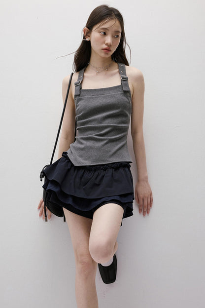 Dreamscape Blue Puffy Hakama Skirt