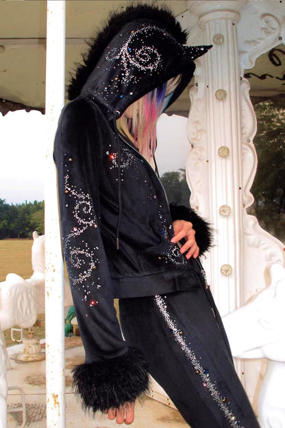 Unicorn Velvet Rhinestone Jacket