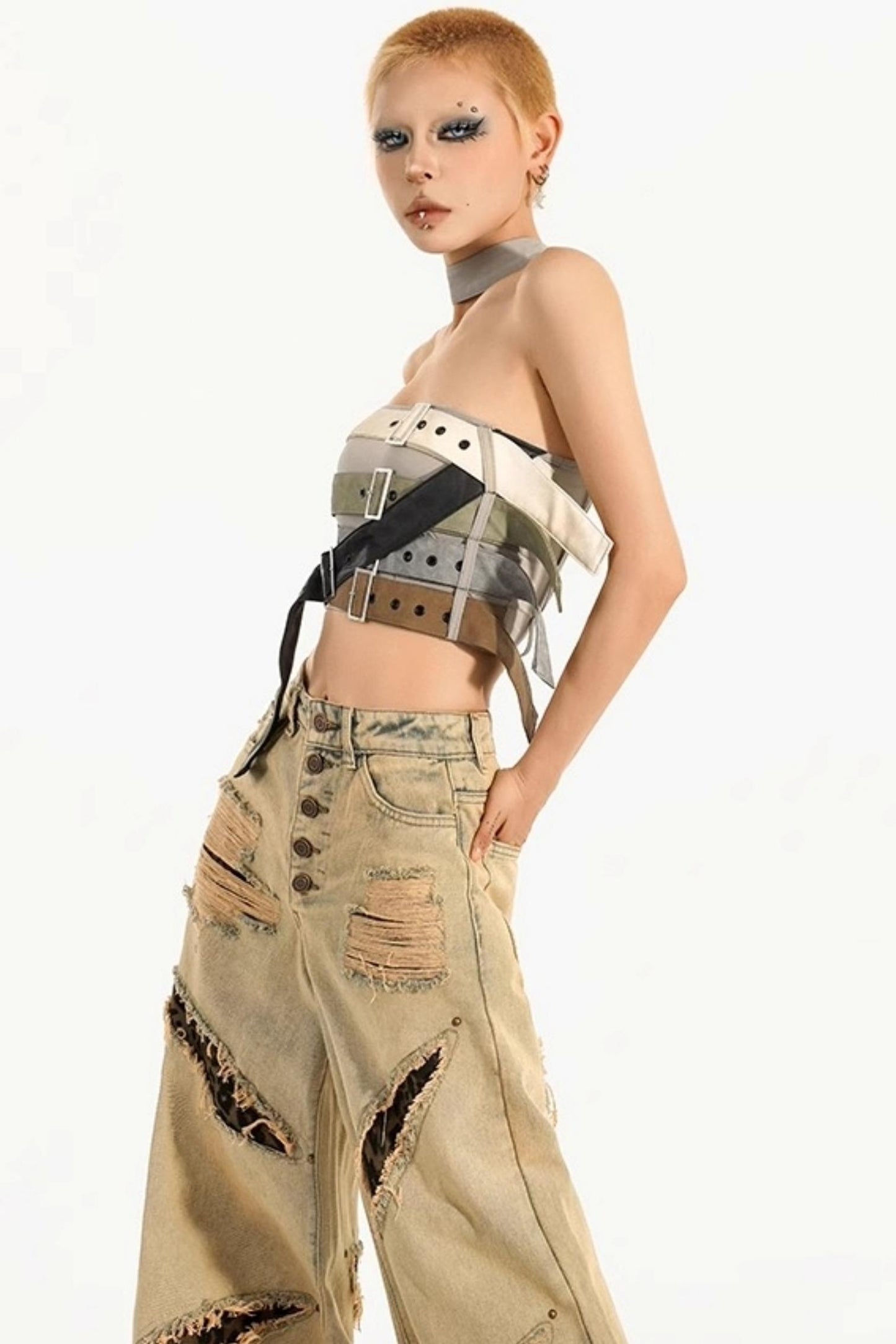 Cool Punk Bustier Top