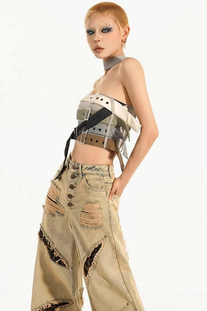 Cool Punk Bustier Top