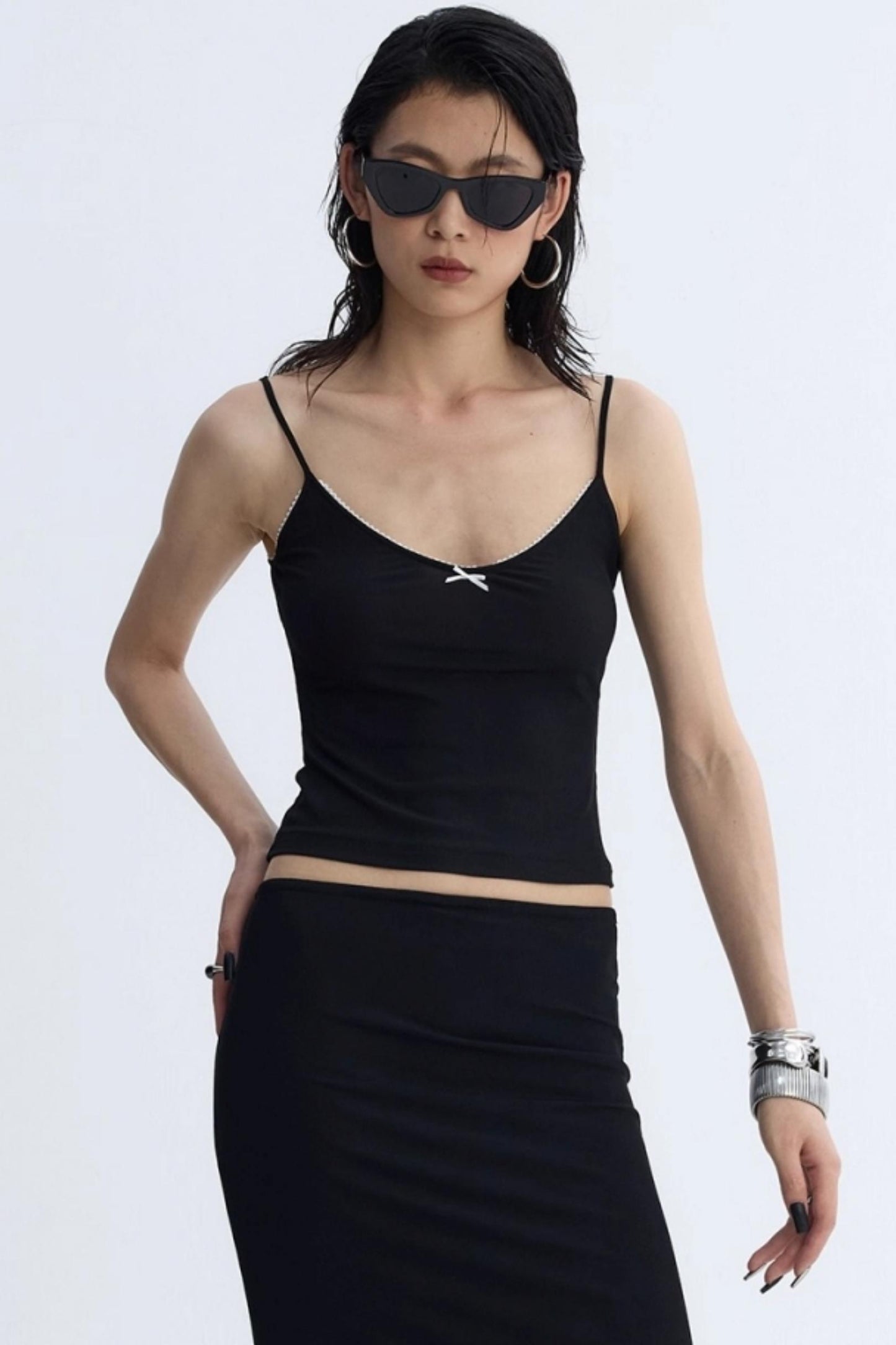 Cool Lace Bow Three-Piece Set-Up