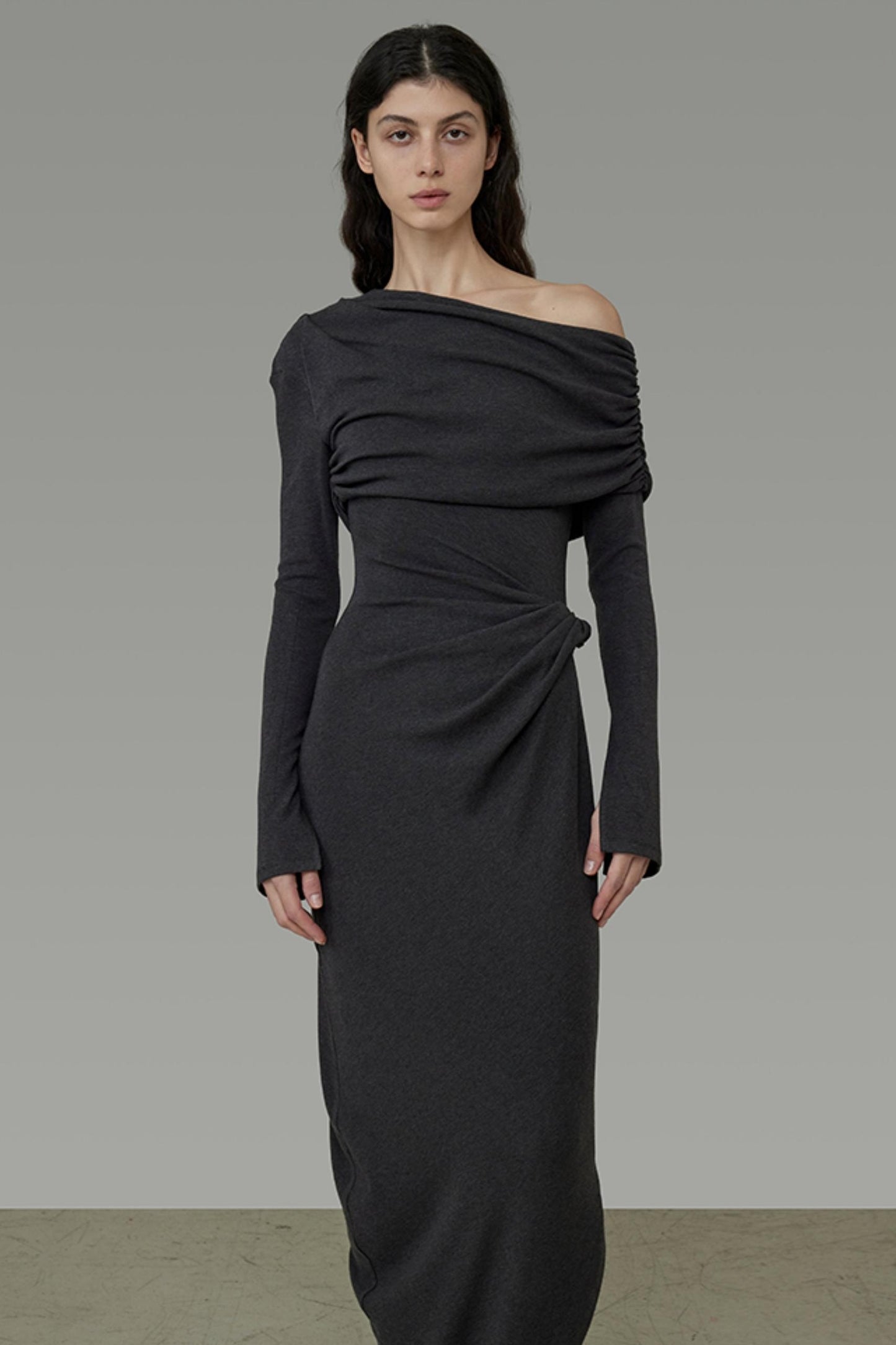 Slim Fit Slant Neck Dress