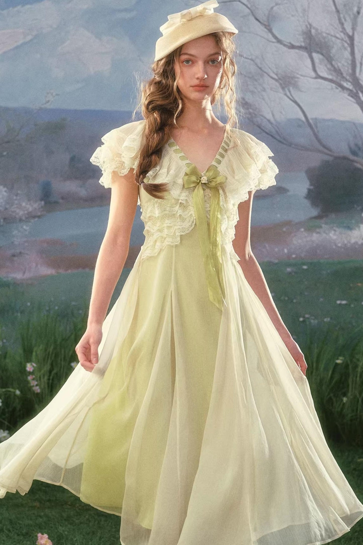 Spitzenkleid Grüne Fee