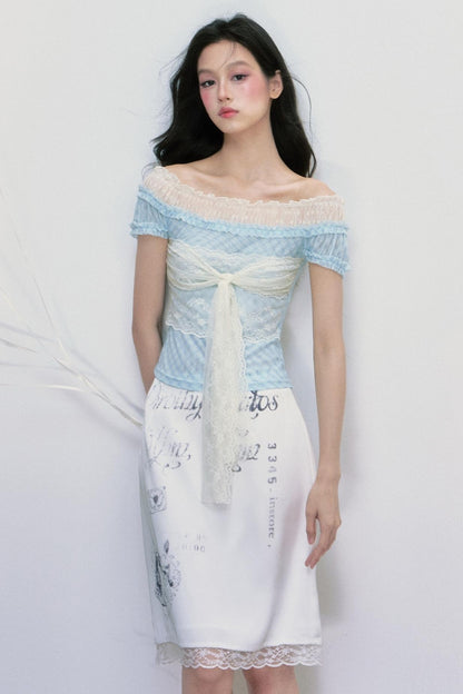 Plaid One-Shoulder Top