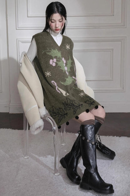 Pine Needle Knit Dress