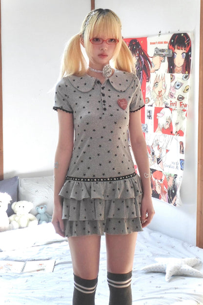 Starry Layered Cake Dress