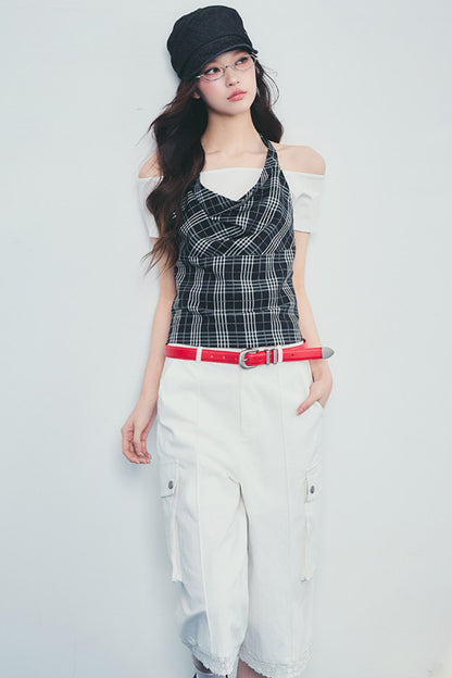 Lace Accent Drape Pants