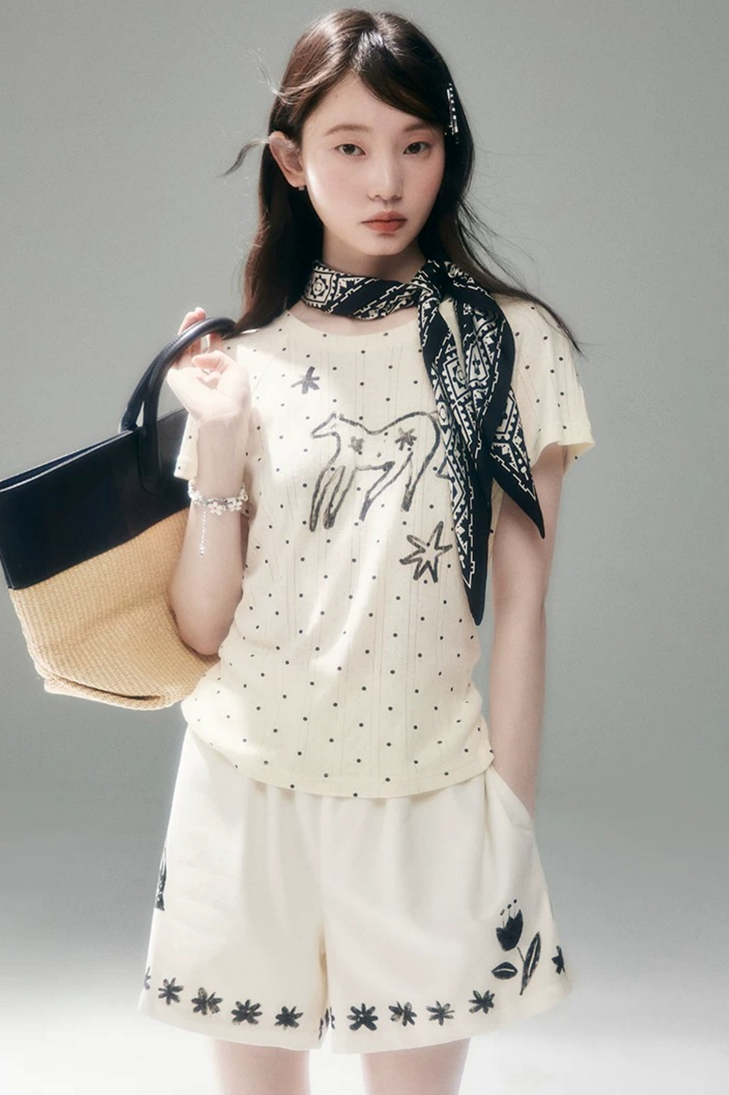 Starburst Polka Dot Raglan T-Shirt