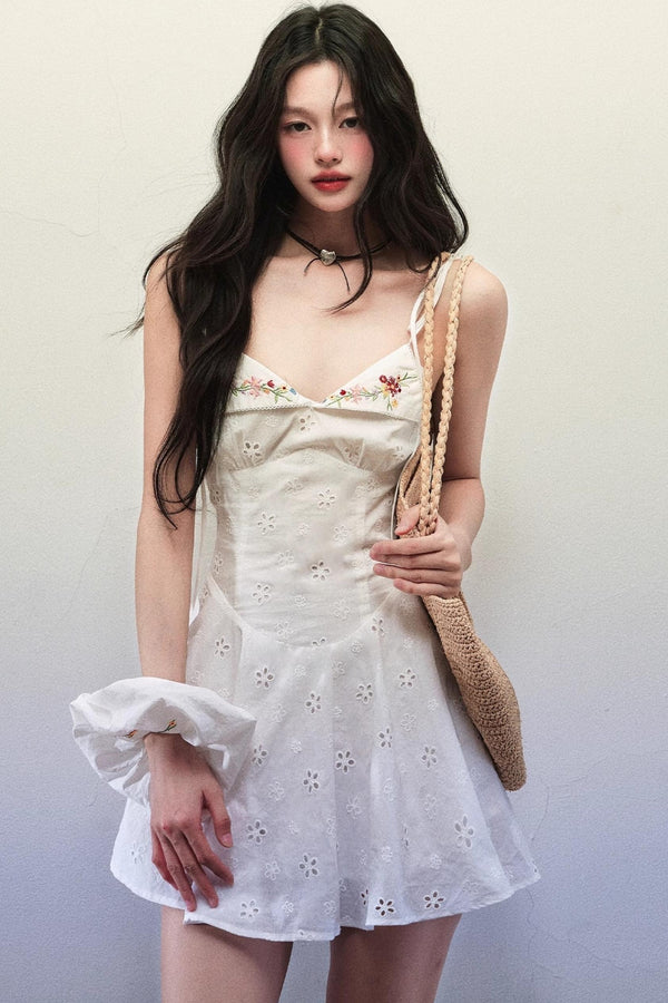 Floral V-Neck Halter A-Line Dress