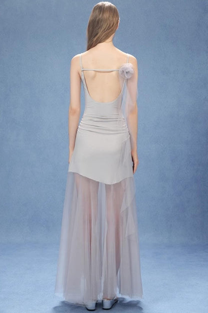 Halter Mesh Slim Dress