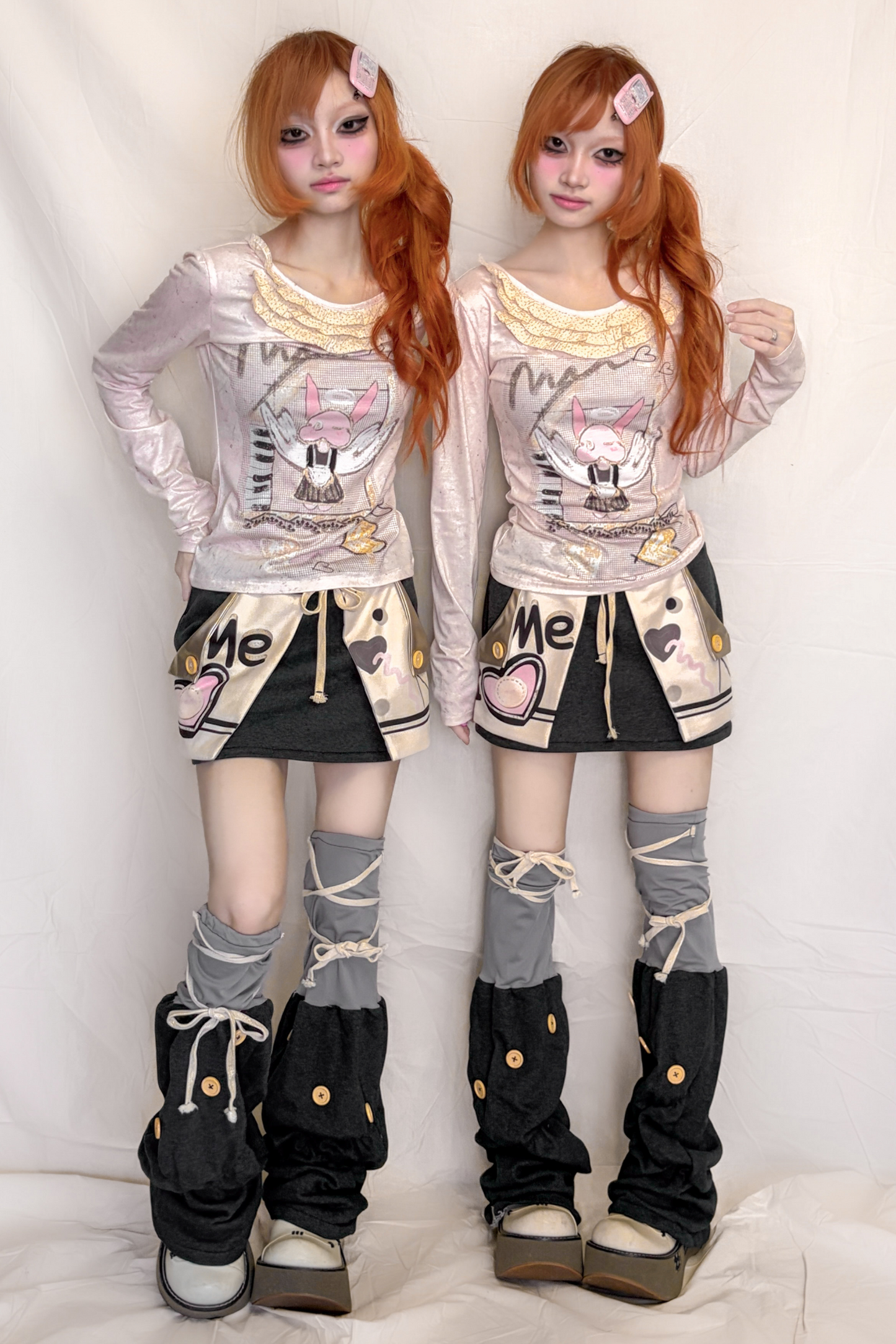 Patchwork High-Leg Leg Warmers