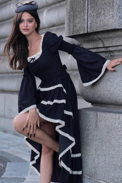 Dark Blue Lace Dress