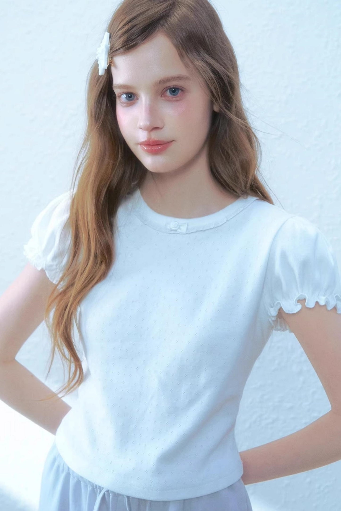 Lace Peplum Bubble Tee