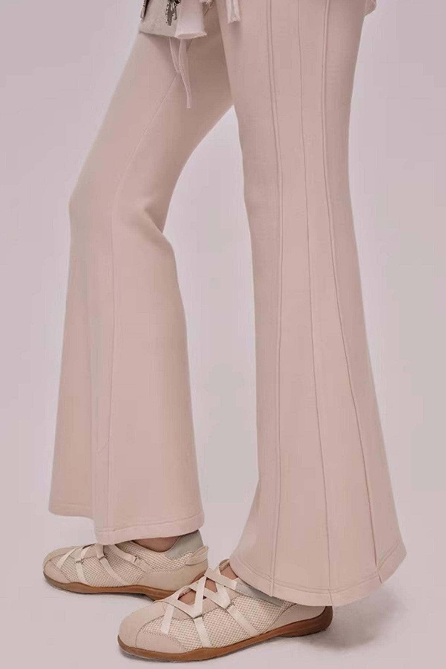 High-Waisted Drawstring Flared Pants
