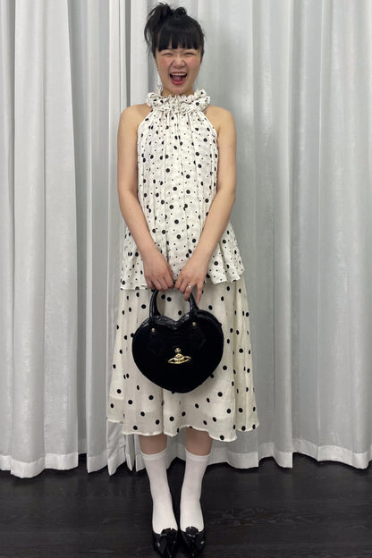 Polka Dot Beige Skirt