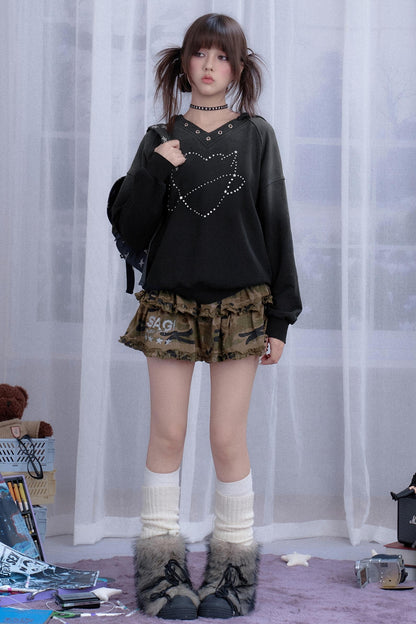 Versatile Sweet Black Dress & Skirt Set-Up