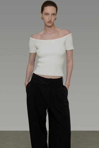One-Shoulder Knit Top