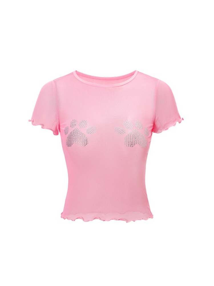 Paw Mesh Slim Fit T-Shirt