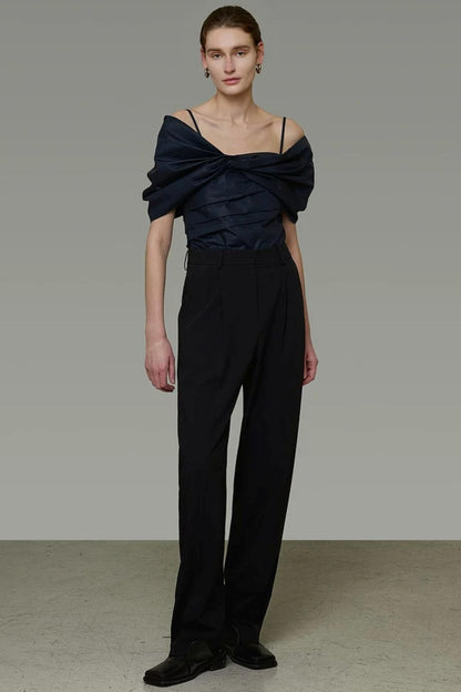 Elegant Black High-Waisted Pants