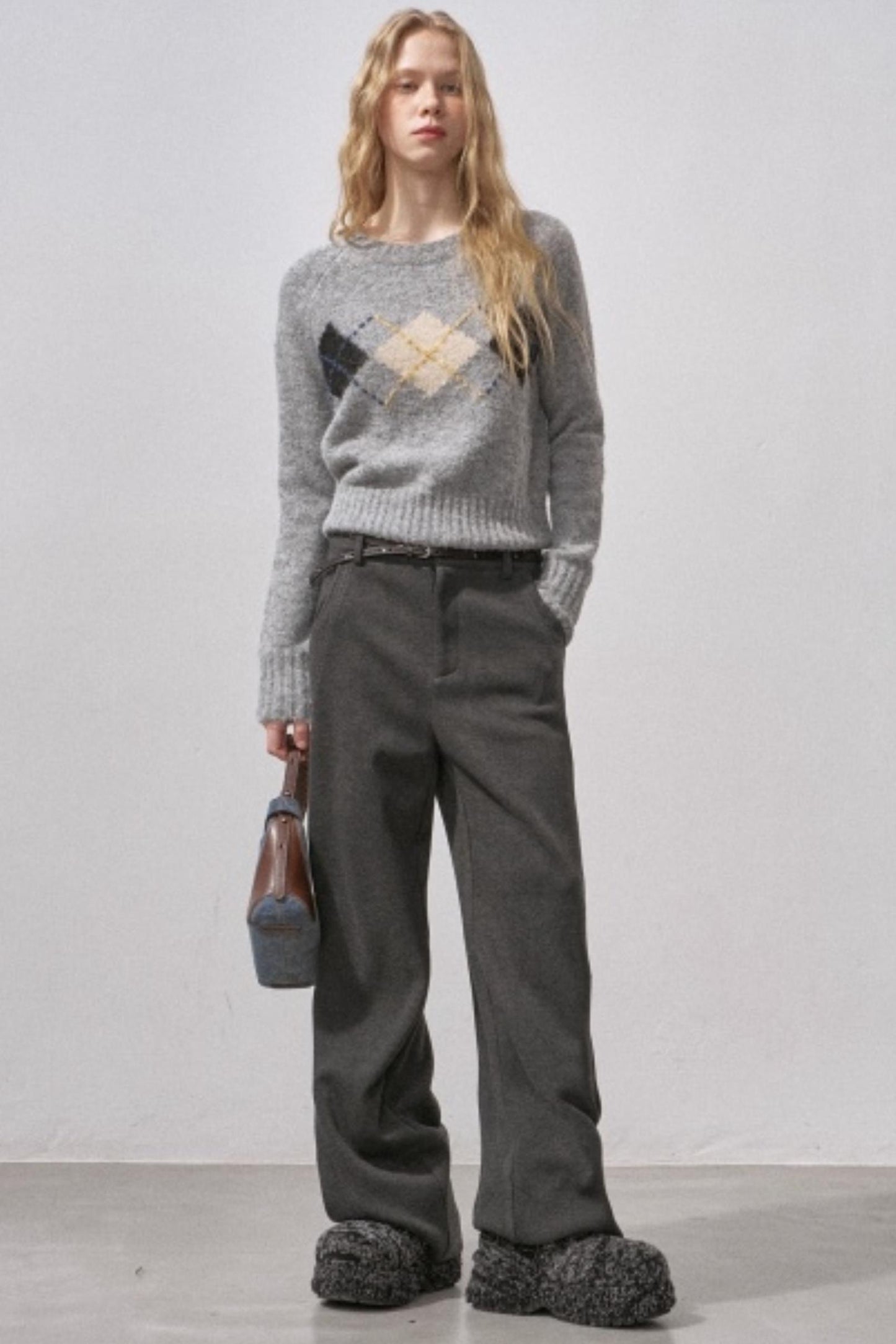 Wool Blend Scimitar Pants