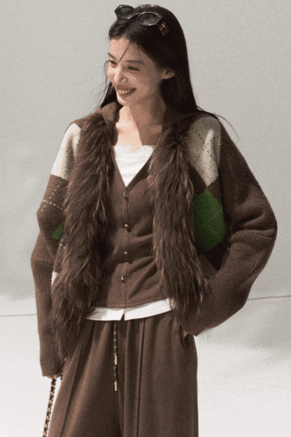 Tears Knit Top & Wide-Leg Pants Set-Up