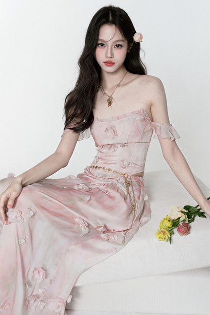 Floral Halter Skirt Set-Up