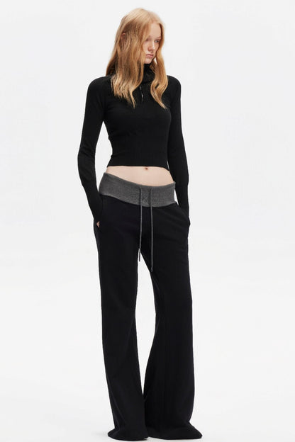 Half-High Collar Knit Top