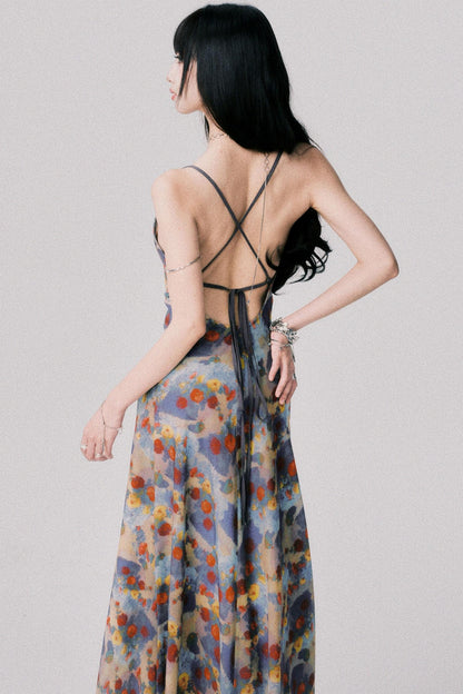 French Halter Swing Dress