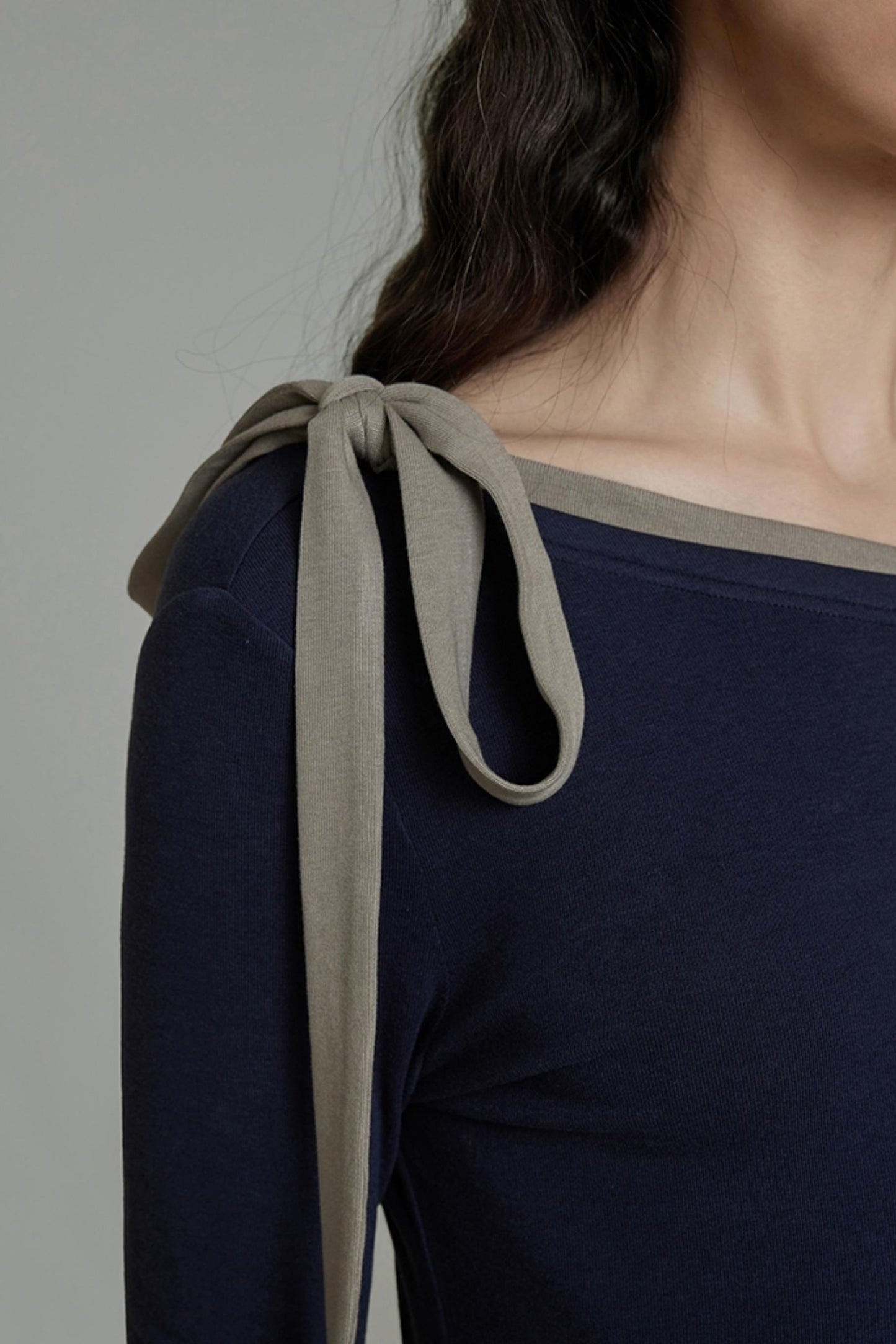 Niche Strapless Slant Knit Dress