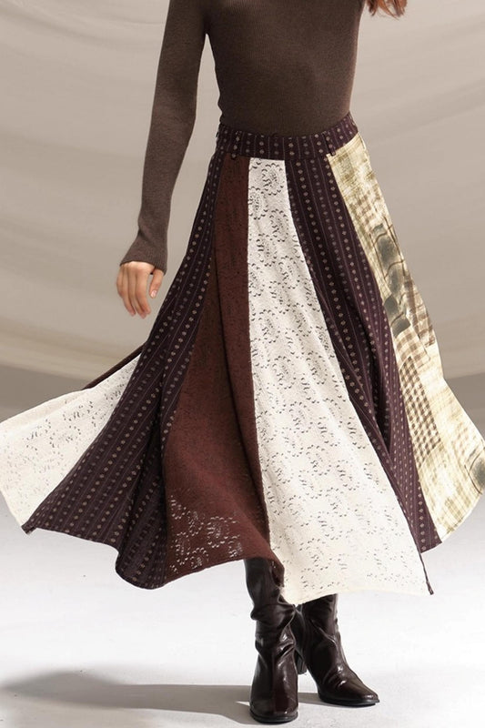 Poetry in the Mist Plaid Skirt