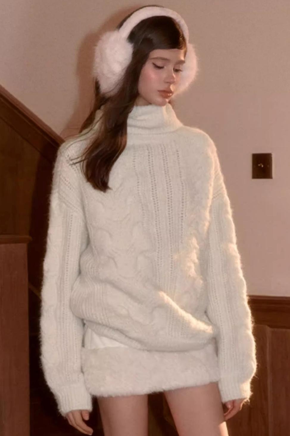 Vintage College Cable Knit Sweater