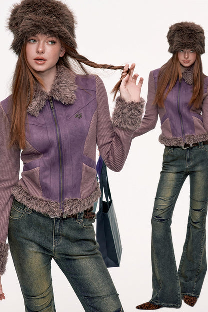 Hot Girl Vintage Suede and Knit Jacket