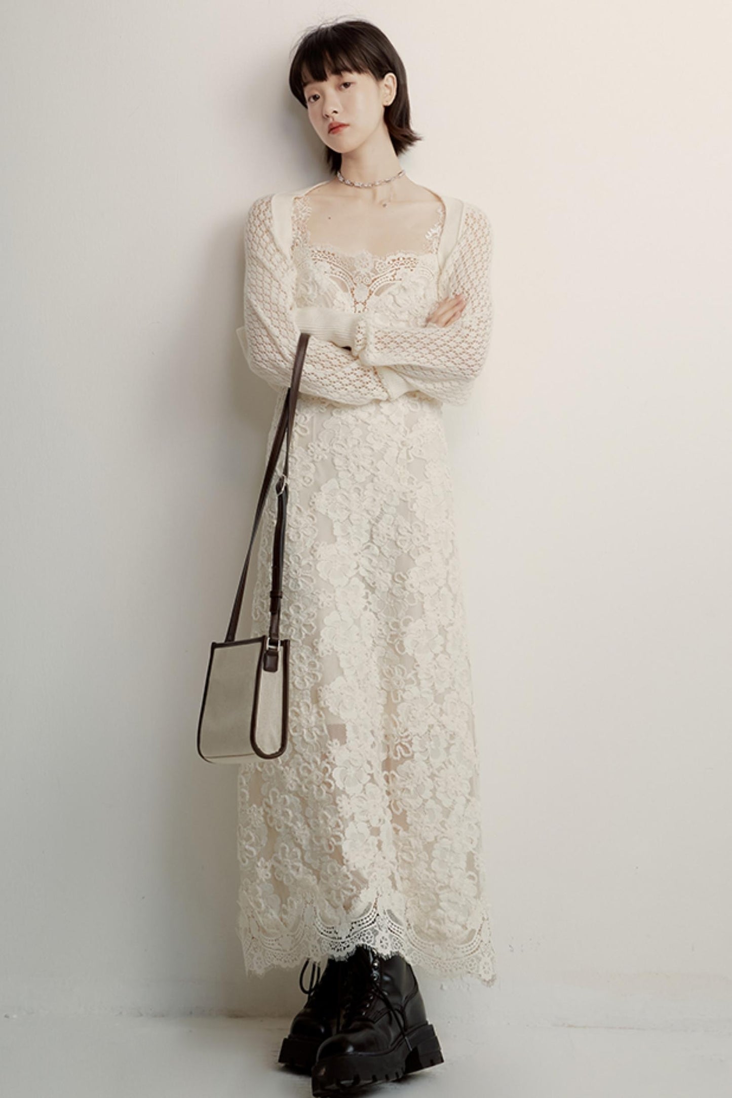 Cream Jacquard Cardigan