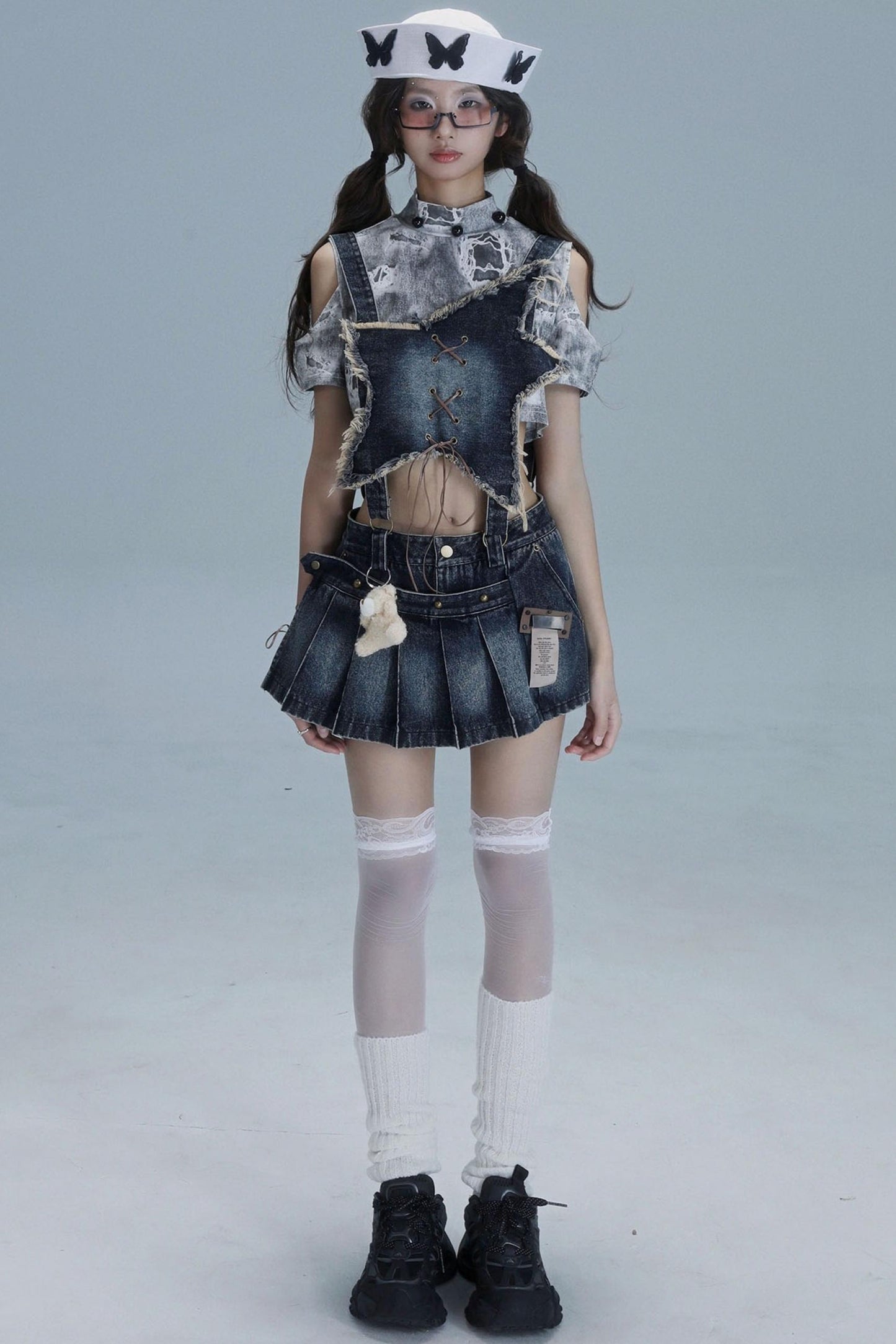 Denim Bib Culottes Set-Up