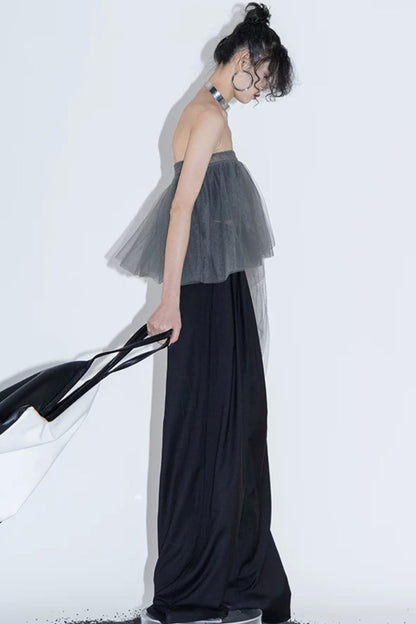 Layered Mesh Tube Top and Skirt Set-Up
