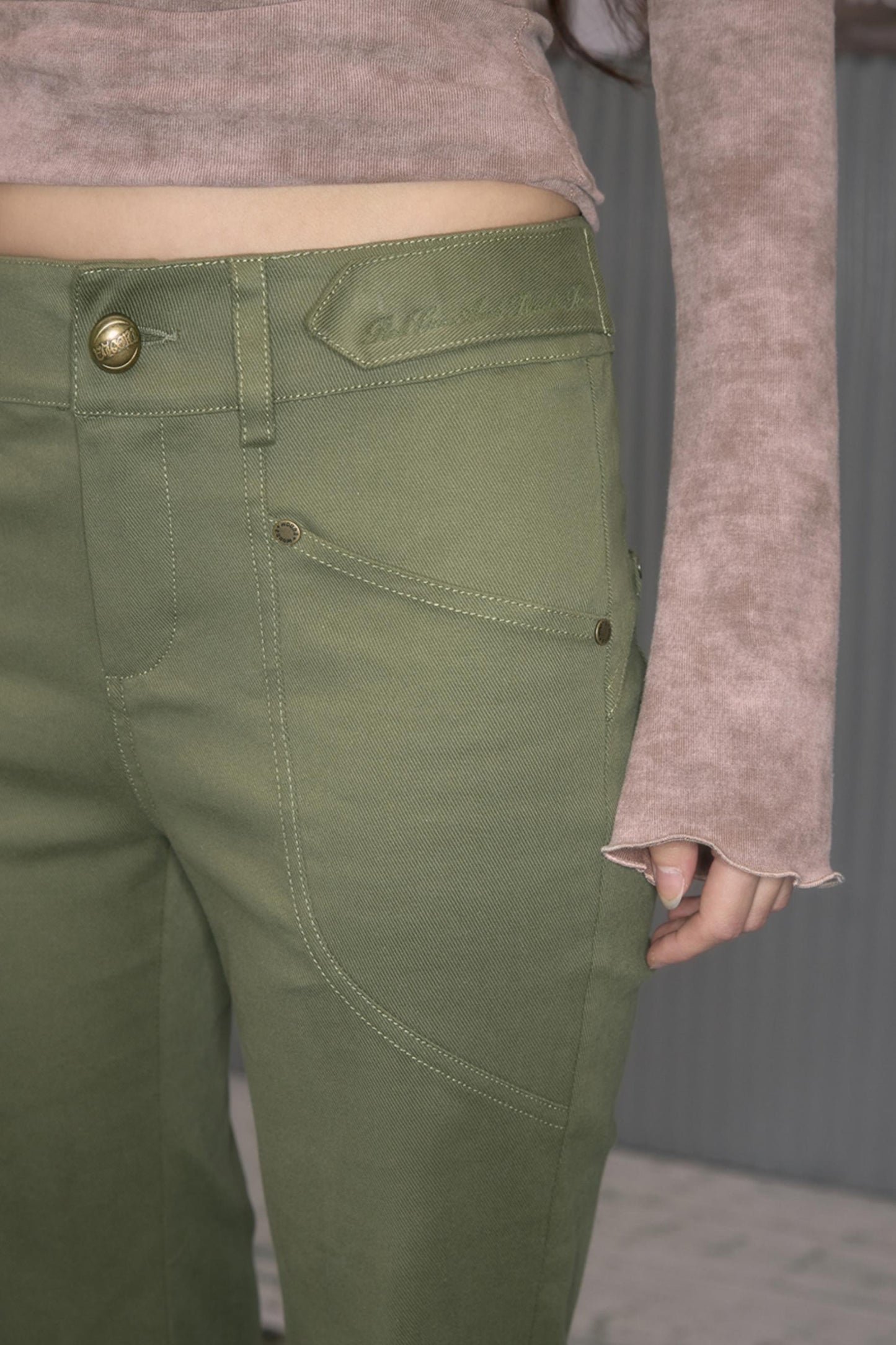 Sweet Green Cargo Boots Pants
