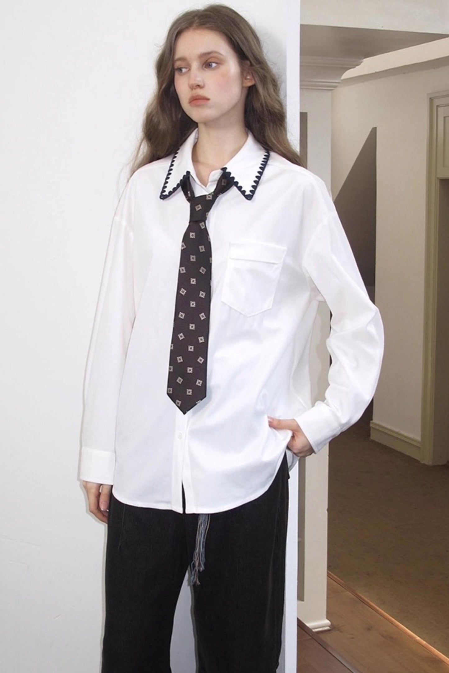 Shell-Edged Corduroy Winter Shirt