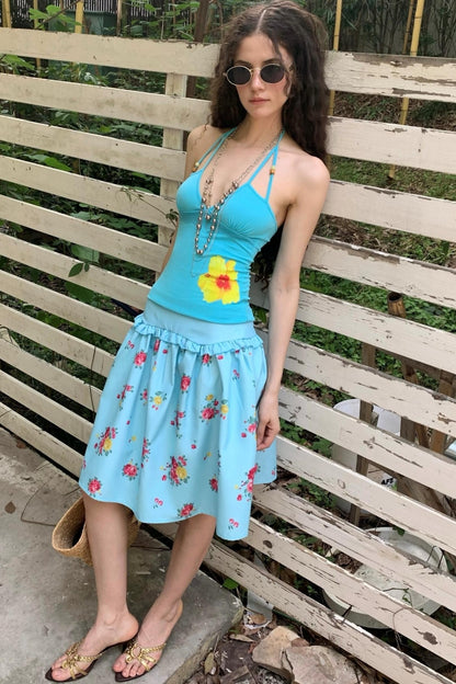 Sweet Floral Slim Camisole