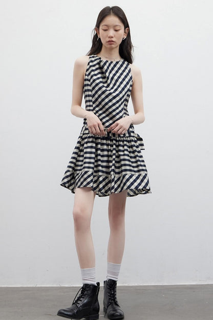 Vintage Check Acetate Dress