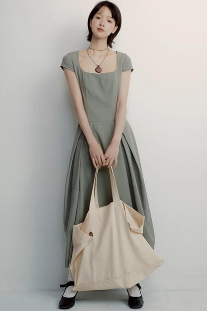 Vintage Pleated Cocoon Dress